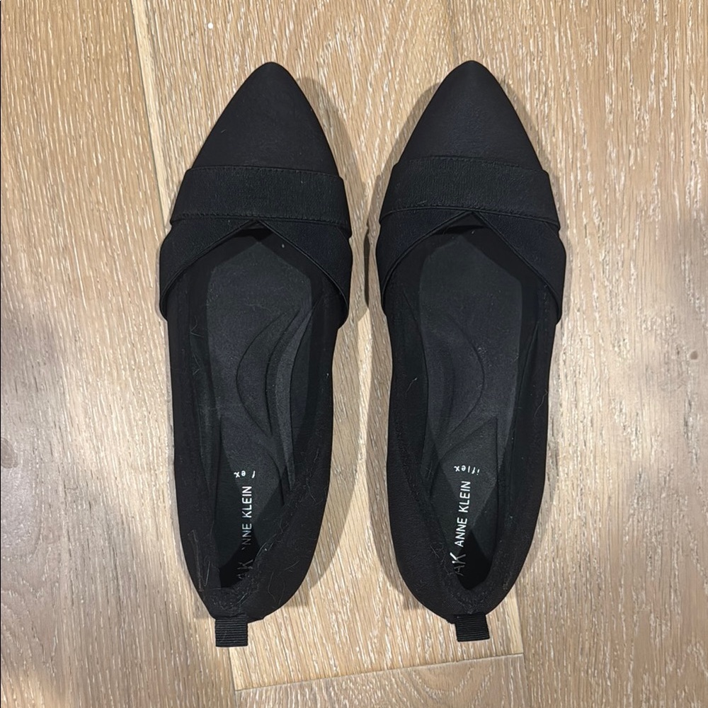 Anne Klein Black Suede Flats Timeless Design